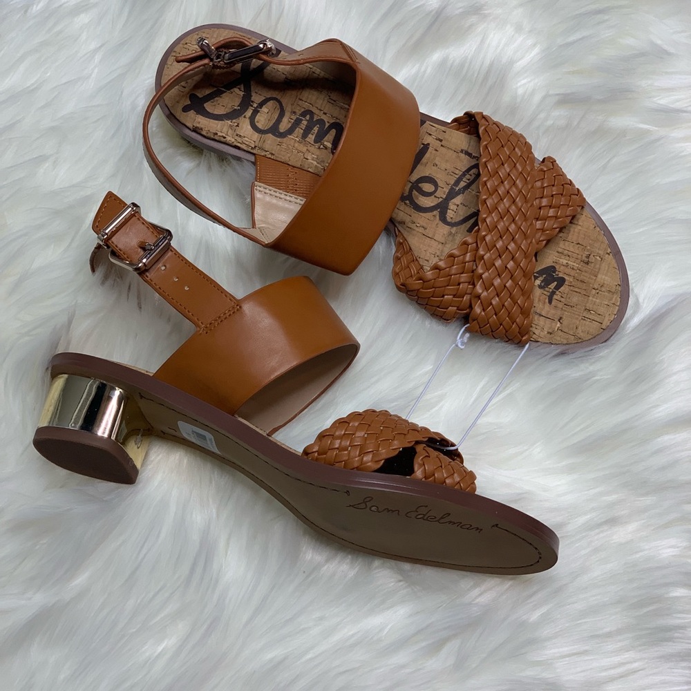 Sam Edelman Teena 2 Cork Woven Sandals Brown NEW